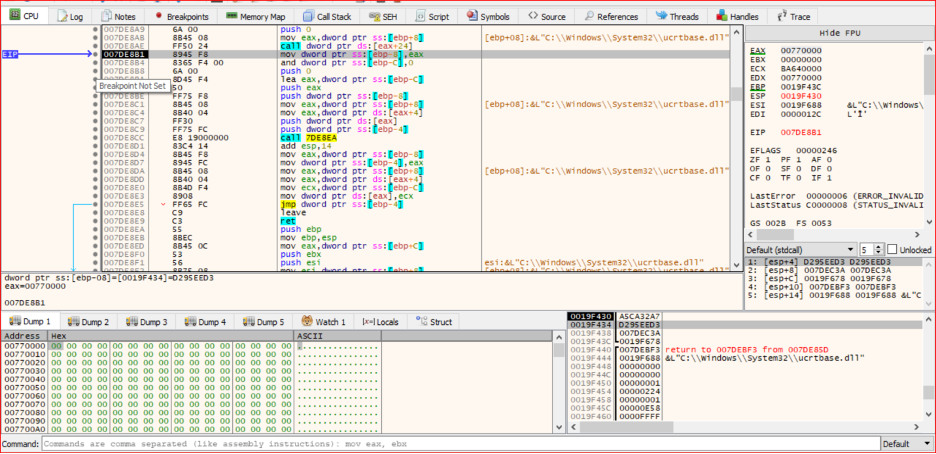 x64dbg VirtualAlloc Breakpoint